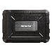 Внешний корпус для жесткого диска 2.5"" ADATA External Enclosure ED600 AED600U31-CBK USB 3.1, For SSD, HDD 7mm&9.5mm, IP54, Black, Retail, фото 3
