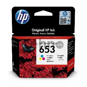 Картридж HP 653 струйный трёхцветный (200 стр)