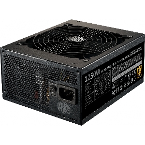 Блок питания Power Supply Cooler Master MWE Gold V2 (model name: MPE-C501-AFCAG), 1250W, ATX, 140mm, 24+4pin, 12xSATA, 8xPCI-E(6+2), APFC, 80+ Gold, w/UK Cable, Full Modular, OEM Version