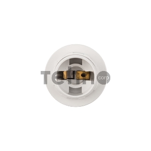Патрон пластиковый термостойкий с кольцом Е14 белый c этикеткой REXANT