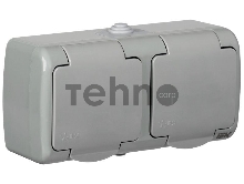 Розетка Iek ERA22-K03-16-54 РСш22-2-А Розетка 2-ая с з/к откр. уст. 16А IP54 AQUATIC