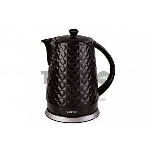 Чайник электрический Centek CT-0061 Black 2.0л, 2000W, чёрная керамика, рельефный корпус Чайник электрический Centek CT-0061 Black 2.0л, 2000W, чёрная керамика, рельефный корпус