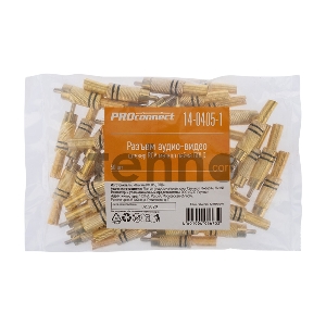 Разъем штекер RCA металл пайка ZN чёрный/красный GOLD PROCONNECT