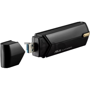 Адаптер ASUS USB-AX56 // WI-FI 802.11ax, 567 + 1201 Mbps USB 3.0 Adapter + внешняя антенна ; 90IG06H0-MO0R00