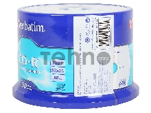 Диск CD-R Verbatim 700 Mb, 52x, Cake Box (50), DL+, Full Ink Printable (50/200)