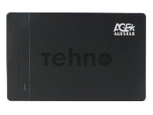 Внешний корпус USB 3.1 AgeStar 3UB2P3C (BLACK), безвинтовой, черный
