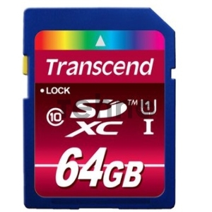 Флеш карта SDXC 64Gb Class10 Transcend TS64GSDXC10U1 BULK w/o adapter