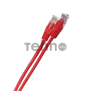 Патчкорд литой Aopen/Qust UTP кат.5е 2м красный