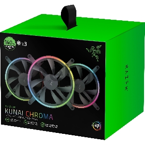 Вентилятор Razer Kunai Chroma RGB 140MM LED PWM Performance Fan - 3 Fans - FRML Packaging