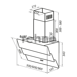Вытяжка MAUNFELD CASCADA PUSH 60 БЕЛЫЙ