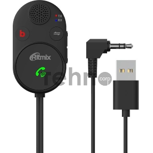 Автомобильный FM-модулятор Ritmix BTR-200 черный BT USB (80002461)