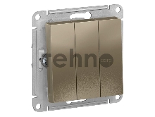 Механизм выключателя 3-кл. ATLAS DESIGN (сх.1+1+1) 10АХ шампань SchE ATN000531