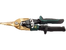 Ножницы по твердому металлу KRAFTOOL, двойная рычаж передача, Cr-Mo, титан покрытие, двухкомп ручка, прямые, 250мм 2327-S