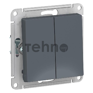 Механизм выключателя 2-кл. СП AtlasDesign 10А IP20 (сх. 5) 10AX грифель Механизм выключателя 2-кл. СП AtlasDesign 10А IP20 (сх. 5) 10AX грифель