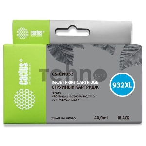 Картридж струйный Cactus CS-CN053 черный для №933 HP OfficeJet 6600 (40ml)