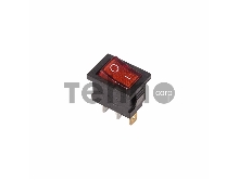 Выключатель клавишный 250V 6А (3с) ON-OFF красный  с подсветкой  Mini  REXANT