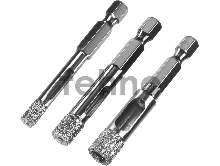 Набор сверл алмазных ЗУБР Профессионал 29865-H3  ВВС d=6, 8, 10 мм хво+A7:A28