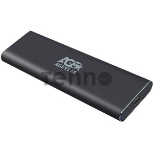 Внешний корпус AgeStar M.2 USB 3.0  NGFF (B-key) AgeStar 3UBNF5C (BLACK) , алюминий, серебристый