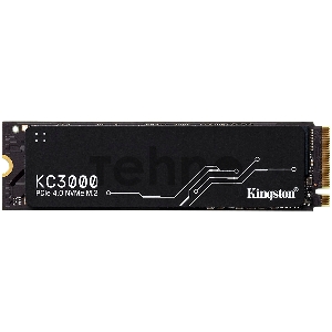Накопитель SSD M.2 Kingston 512Gb KC3000 <SKC3000S/512G> (PCI-E 4.0 x4, up to 7000/3900Mbs, 3D TLC, NVMe, 400TBW, Phison E18, 22х80mm, LP heatsink)