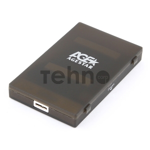 Внешний корпус 2.5 SATAIII HDD/SSD AgeStar 3UBCP1-6G (BLACK) USB 3.0, пластик, черный, безвинтовая конструкция