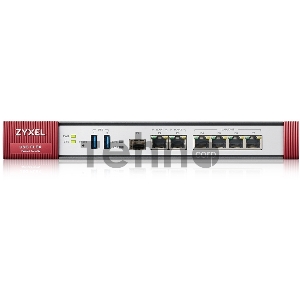 Межсетевой экран Zyxel ZyWALL USG FLEX 200 с набором подписок на 1 год (AS,AV,CF,IDP), Rack, 3xWAN GE (2xRJ-45 и 1xSFP), 4xLAN/DMZ GE, 2xUSB3.0, AP Controller (8/40)