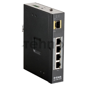 Коммутатор D-Link DIS-100G-5PSW/A1A Промышленный неуправляемый коммутатор с 4 портами 10/100/1000Base-T, 1 портом 1000Base-X SFP, функцией энергосбере