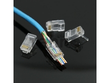 Коннектор RJ-45 (8P8C) LC-PTU-01/10 вилка универсальная. кат.5e. со сквозным отверстием  (10 шт.)