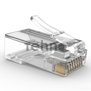 Коннектор RJ-45 (8P8C) LC-PTU-01/10 вилка универсальная. кат.5e. со сквозным отверстием  (10 шт.)