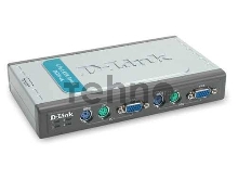 Переключатель KVM D-link DKVM-4K/B3A 4-портовый KVM-переключатель с портами VGA и PS/2