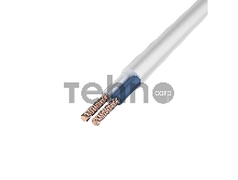Провод соединительный ПВС 2x1,0 мм², белый, длина 50 метров, ГОСТ 7399-97  REXANT