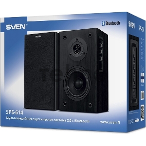 Колонки Sven SPS-614 2.0 (2x20W, Bluetooth, дерево, black)