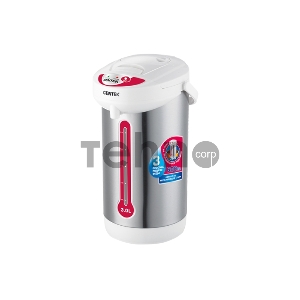 Термопот Centek CT-0080 White, 3л, 600Вт, 3 способа подачи воды, корпус из нержавеющей стали