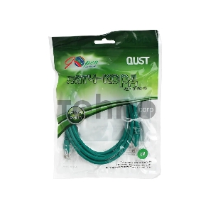 Патч-корд литой Aopen/Qust UTP кат.5е 2м зеленый