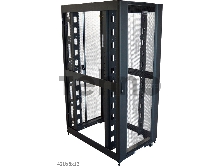 Шкаф коммутационный Lanmaster (LAN-DC-CBP-48UX8X10) 48U 800x1070мм пер.дв.перфор. задн.дв.перфор.2-хст. 1500кг черный