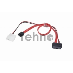 Кабель Gembird/Cablexpert Кабель Combo miniSATA , molex+SATA/miniSATA, 6pin+7pin, (длина инт-50см, пит-30см) (CC-SATA-C3)