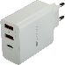 Сетевая зарядка CANYON Universal 3xUSB AC charger (in wall) with over-voltage protection(1 USB-C with PD Quick Charger), Input 100V-240V, OutputUSB-A/5V-2.4A+USB-C/PD30W, with Smart IC, White Glossy Color+ orange plastic part of USB, 96.8*52.48*28.5mm, 0.092kg, фото 2