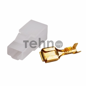 Клемма плоская гнездо 6.3 мм 1-1.5 мм² (РП-м 1.5-(6.3)) + колодка REXANT