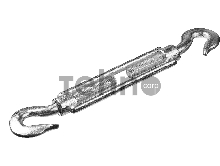 Талреп STAYER DIN 1480, крюк-крюк, М16, 2 шт, оцинкованный, 30525-16