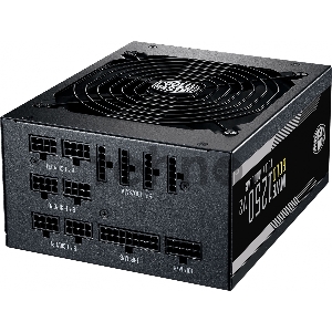 Блок питания Power Supply Cooler Master MWE Gold V2 (model name: MPE-C501-AFCAG), 1250W, ATX, 140mm, 24+4pin, 12xSATA, 8xPCI-E(6+2), APFC, 80+ Gold, w/UK Cable, Full Modular, OEM Version