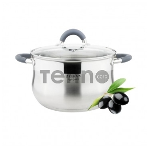 Кастрюля со стеклянной крышкой ZEIDAN Z-50250 2,1л - 2.1 л (д.16х10.5 см), нерж.сталь, внутренняя - матовая полировка, снаружи - комбинированная полировка, шкала литража, ручки с силиконовым покрытием, КАПСУЛИРОВАННОЕ ДНО, ПОДАРОЧНАЯ УПАКОВКА С ПЛАСТИКОВО