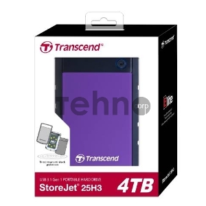 Внешний жесткий диск Transcend 4TB StoreJet 2.5 H3 Blue