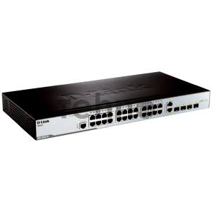 Сетевое оборудование D-Link DES-3200-28/C1A Управляемый коммутатор 2 уровня с 24 портами 10/100BASE-T + 2 комбо-портами 1000Base-T/SFP