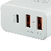 Сетевая зарядка CANYON Universal 3xUSB AC charger (in wall) with over-voltage protection(1 USB-C with PD Quick Charger), Input 100V-240V, OutputUSB-A/5V-2.4A+USB-C/PD30W, with Smart IC, White Glossy Color+ orange plastic part of USB, 96.8*52.48*28.5mm, 0.092kg, фото 3