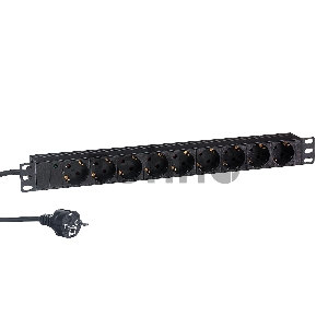 Блок розеток горизонтальный ExeGate ServerPro PDU-19H902 Al-9S-EU1.8, 19, 1U, Алюминий, 9 Schuko, кабель с евровилкой VDE-250V-16A-3*1.5mm2, 1.8 метра, черный Блок розеток горизонтальный ExeGate ServerPro PDU-19H902 Al-9S-EU1.8, 19, 1U, Алюминий, 9 Schuko, кабель с евровилкой VDE-250V-16A-3*1.5mm2, 1.8 метра, черный