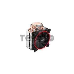 Кулер PCCooler GI-H58U CORONA R LGA2066/2011/1366/115X/775/AM4/3/3+/AM2/2+/FM1/2/2+ (10 шт/кор, TDP 240W, 120mm PWM SilentPro Red LED FAN, 5 тепловых трубок 8мм, 1000-1800RPM, 26,5dBa)