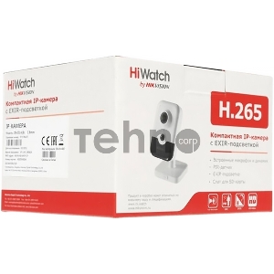 Видеокамера IP Hikvision HiWatch DS-I214(B) 4-4мм цветная корп.:белый/черный