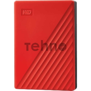 Внешний жесткий диск WD Original USB 3.0 4Tb WDBPKJ0040BRD-WESN My Passport 2.5 красный