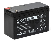Аккумулятор свинцово-кислотный SKAT SB 1207L SKAT SB 1207L, 12В, 7Ач