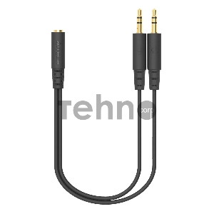 Адаптер аудио A4Tech AD-4P Jack 3.5 (f)/2xJack 3.5 (m) 0.2м. черный