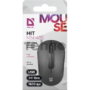 Мышка USB OPTICAL WRL MM-495 BLACK 52495 DEFENDER